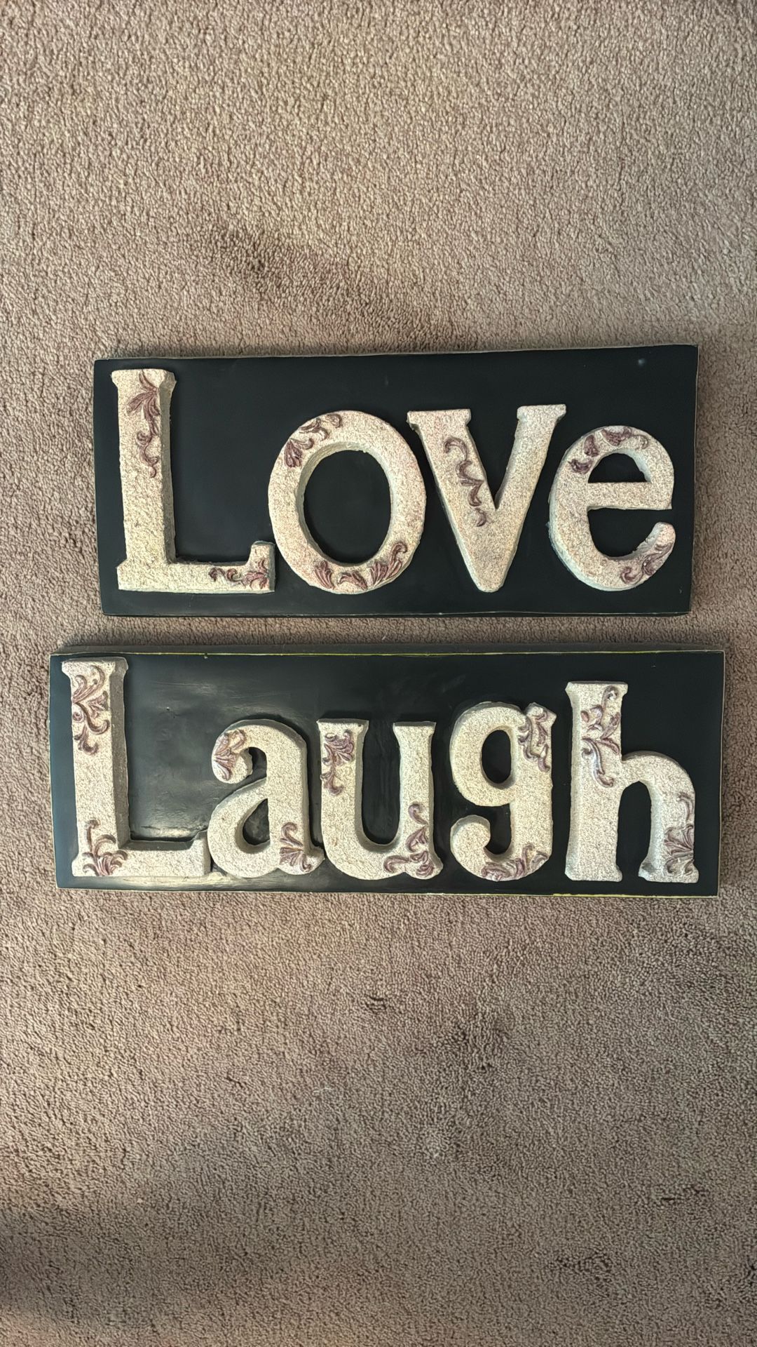 Laugh / Love signs