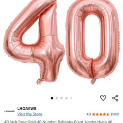 40 Number Balloons