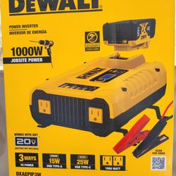 DEWALT 3-WAY 1000-WATT POWER INVERTER COMPATIBLE WITH 20V XR 5 AH LITHIUN-ION BATTERY (NO INCLUDED)