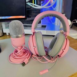 Razer Krazen Quartz Headset + Razer Seiren Microphone