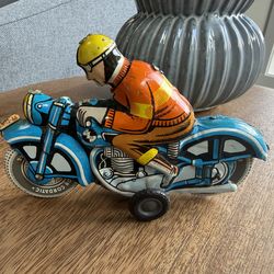 Ballon Cordatic Vintage Tin friction Toy Motorcycle