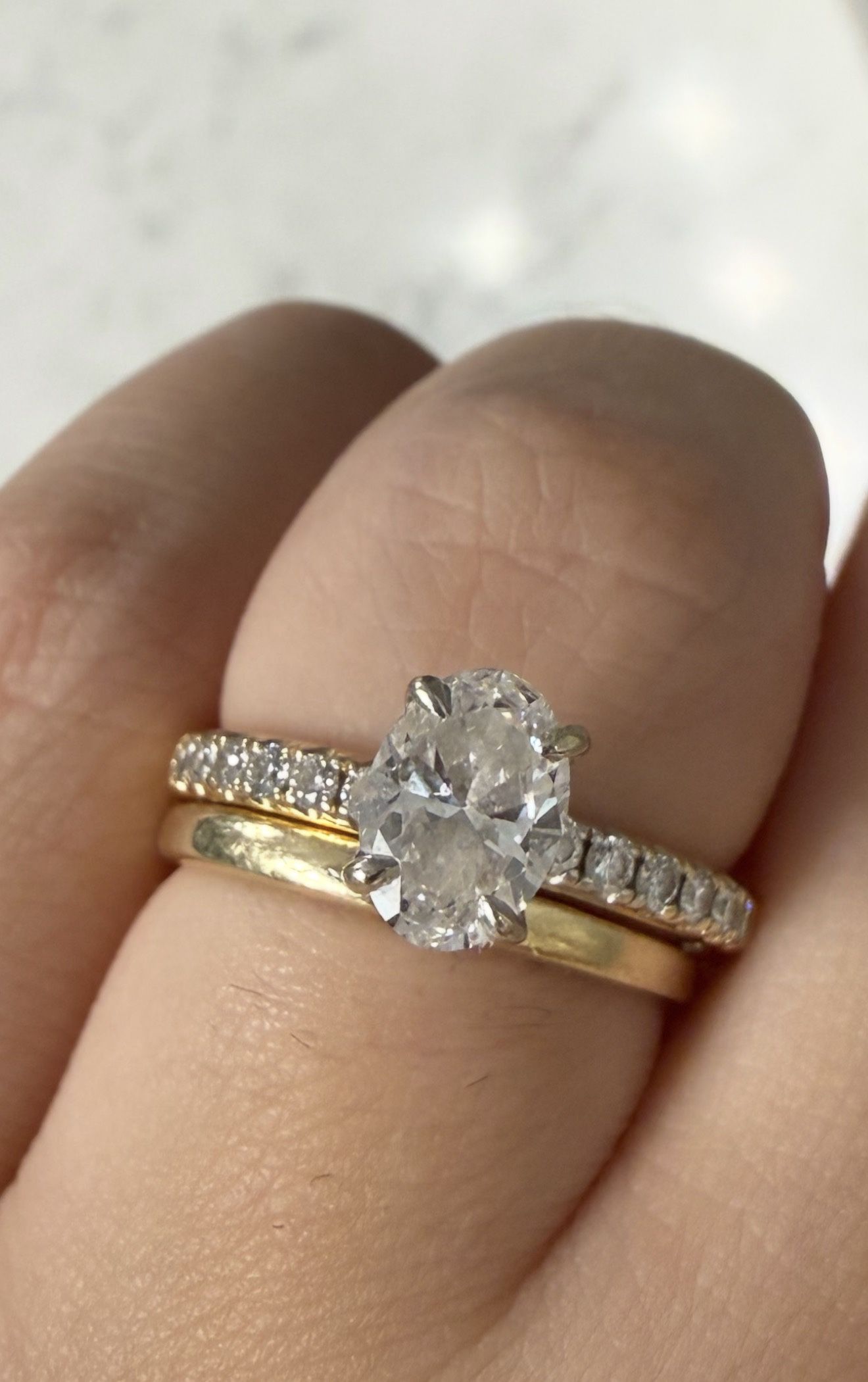 1.30ct Natural Oval Diamond Ring