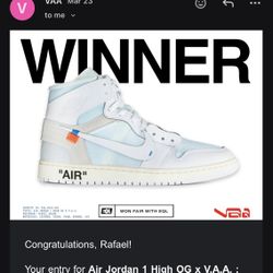 Jordan Air Jordan 1 High OG x V.A.A. “Alaska” IN HAND Men's White Size 11