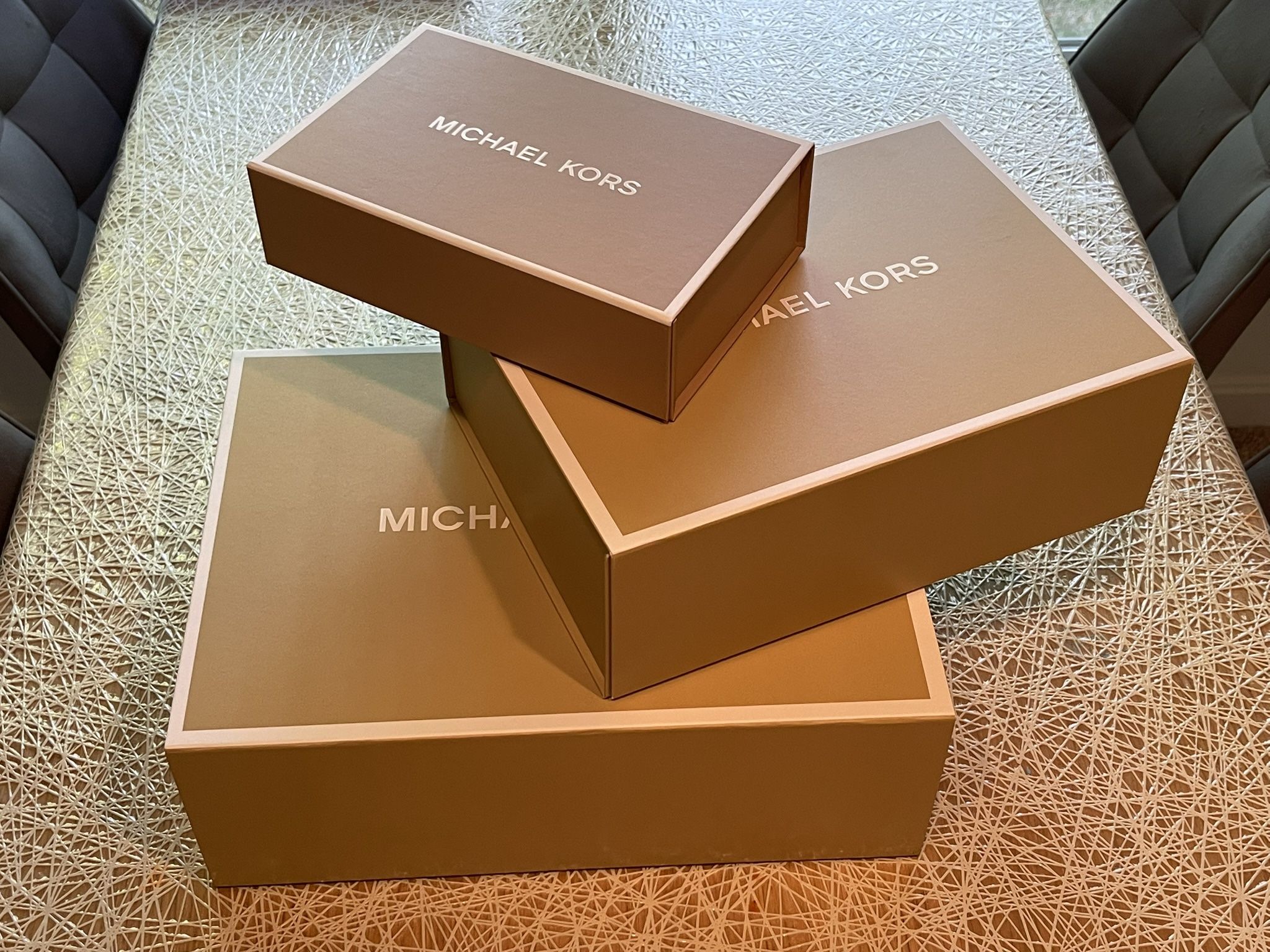 Michael Kors Empty GIFT BOX Set Of 3- LARGE-MEDIUM-SMALL SIZES, New, FAST SHIPP!