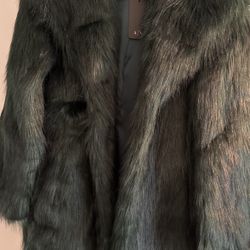 Armani Exchange fur Coat Small