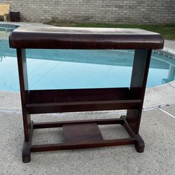 Vintage Antique Side Table w/ Book Shelf