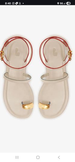Larroude ivory sandals. Size 8