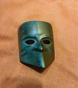 Vintage Bronze Bauta mask
