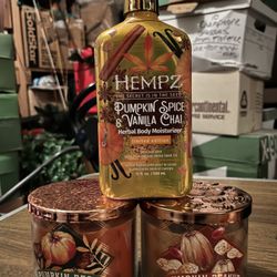 Pumpkin Lotion And Bath And Body Works Candles 