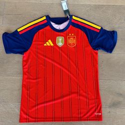 New: Adidas Spain LARGE KF4411 Home Jersey 2 Star 2026 World Cup Kit