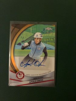 APOLO OHNO 2026 TOPPS CHROME US WINTER OLYMPICS GOLD SP AUTO /44 #BCA-AOH