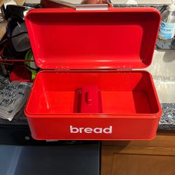 Red Bread Box With Red Butter Dish FREE!