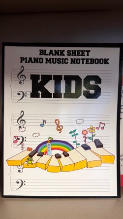 Blank Sheet Piano Music Notebook for Kids