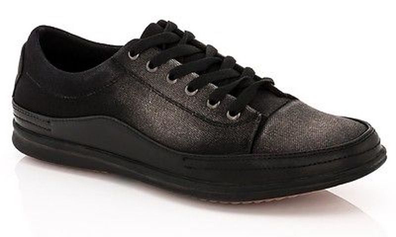 FRANCO VANUCCI Men Low Lace Up Denim Sneaker