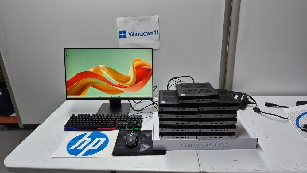 Windows 11Pro READY Hp MINI Elitedesk 800G3 16GB Ram 
