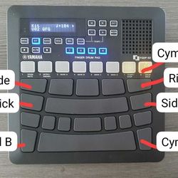 New Yamaha FGDP-50 Finger Drum Machine w hundreds of different drums battery and speaker built in