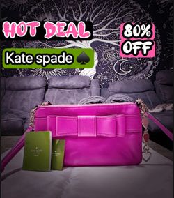 Kate Spade Y2K Hot Pink Leather Crossbody Purse