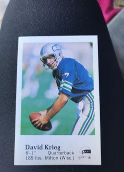 Vintage 1982 Seahawks police card David Krishna