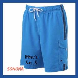 NWT Mens Sonoma Swim Shorts Sz:S