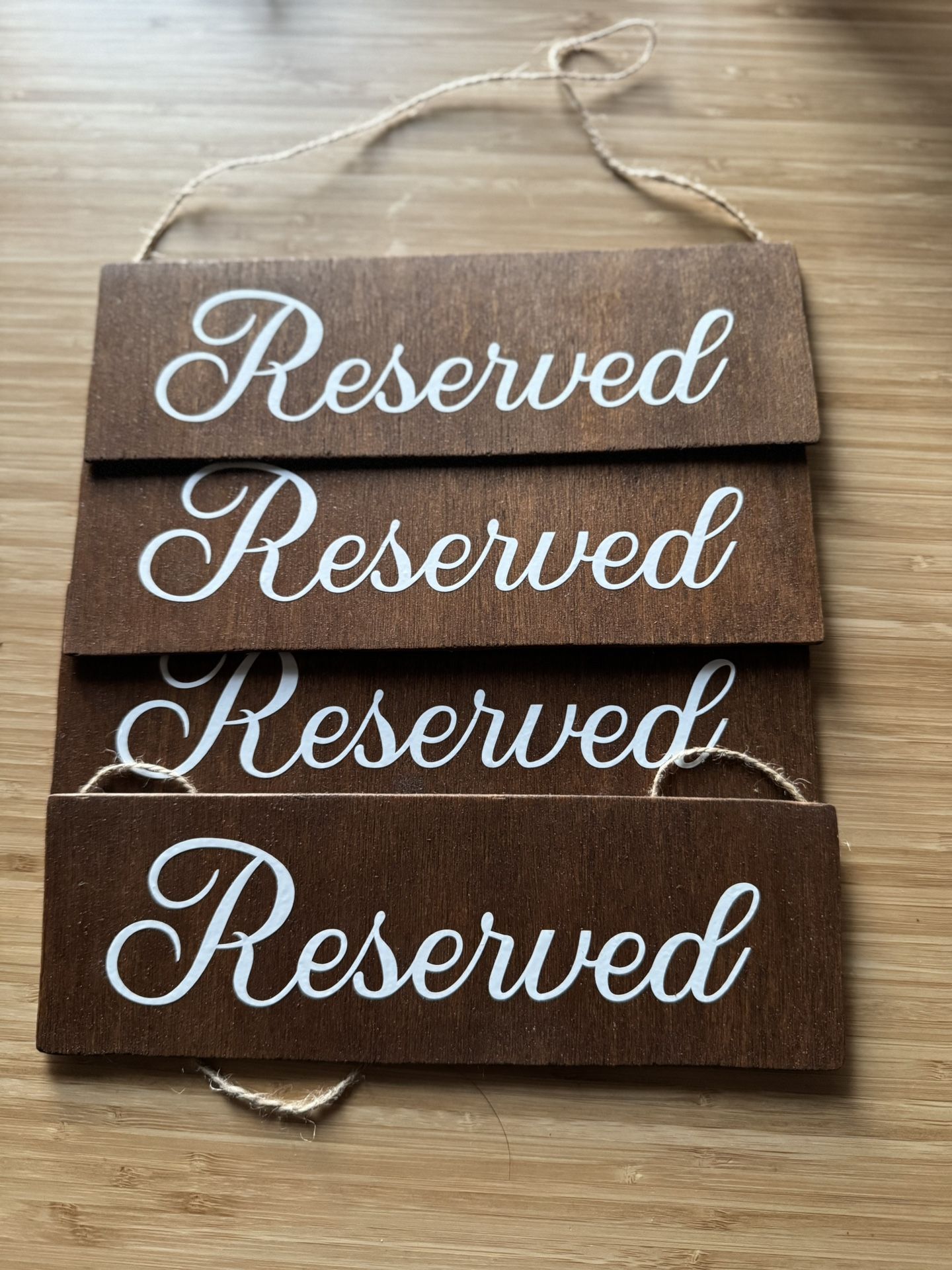 Wedding Reserved Signs 
