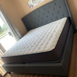 New In Box King Bed Frame With Mattress (Read Description Below)