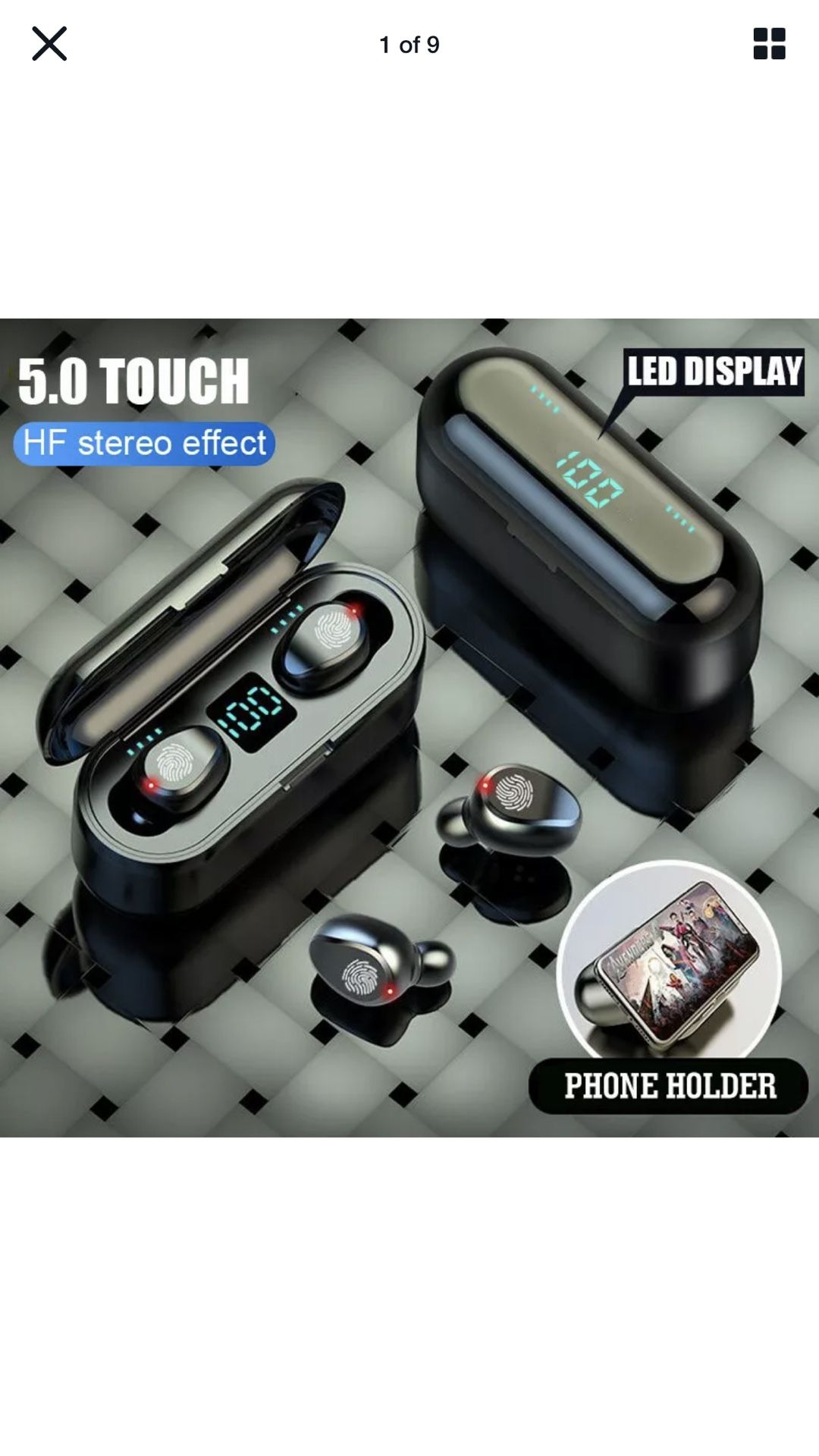 Wireless Bluetooth earbuds waterproof