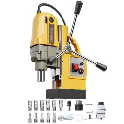 Magnetic Drill 1400W 12500N Mag Drill Press 1.6" Boring Diameter 800RPM 11 Bits