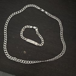 Cadena de plata y  esclava