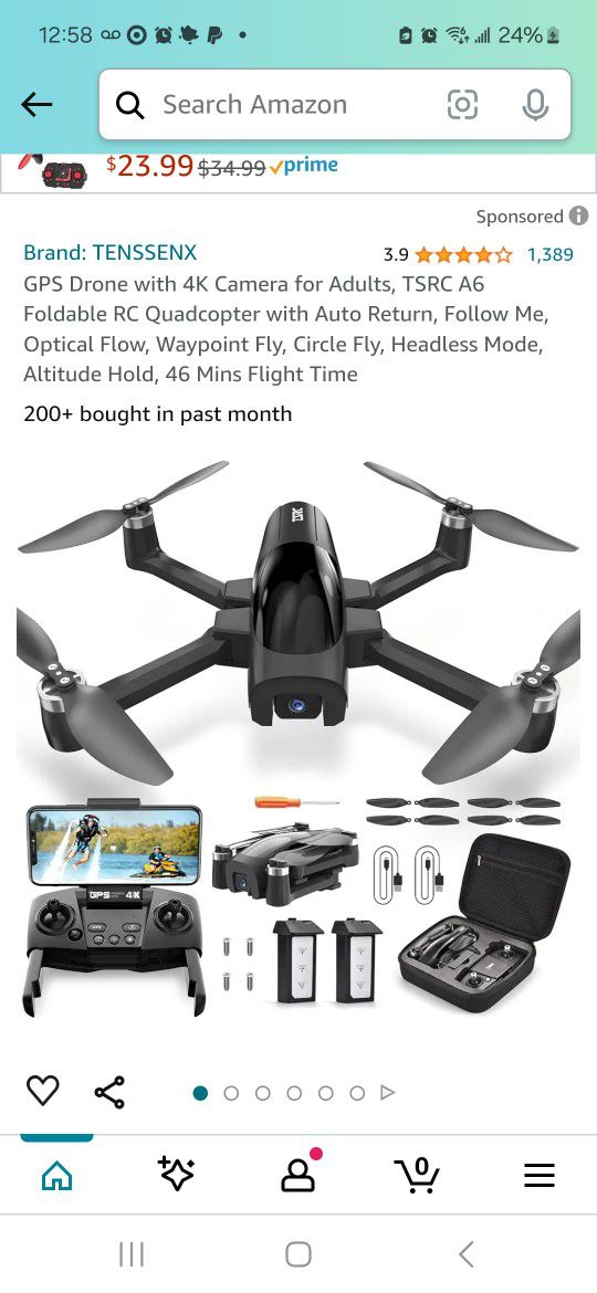 Brand new Tenssenx GPS Drone with 4K Camera for Adults, TSRC A6 