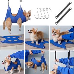 Dog Cat Grooming Hammock with Nail Clipper, Clipper, Comb for Pet Grooming, Cutting Aid, Cleaning, Grooming Dogs and Cats, Accessories