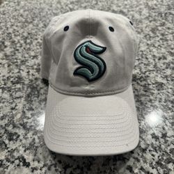 NHL Seattle Kraken White Adjustable Cap with Embroidered Logo