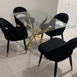BLACK & GOLD dining set - FAST DELIVERY !! 🚚 