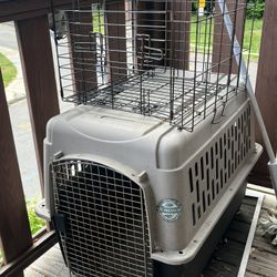 Large Animal Crate And Small Cage
