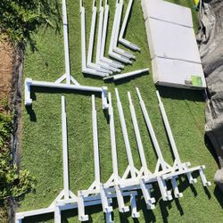 Fastfit White Metal Light Stand Uprights NEW BOX & LOOSE PIECES LOT