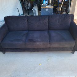 Black Sofa 76" Long And 30" Deep