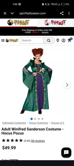 Hocus Pocus Winifred Costume Size L