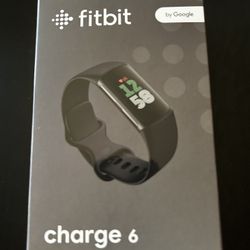 BRAND NEW Fitbit Charge 6 Activity Tracker Heart Rate Monitoring, 7-Day Battery, Integrated Google Apps, Maps, etc, S&L Bands Included, Obsidian/Blk