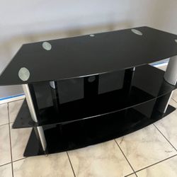 Glass shelves console table 