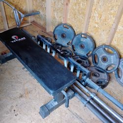 Home Gym: Barbells, Plates, Bench
