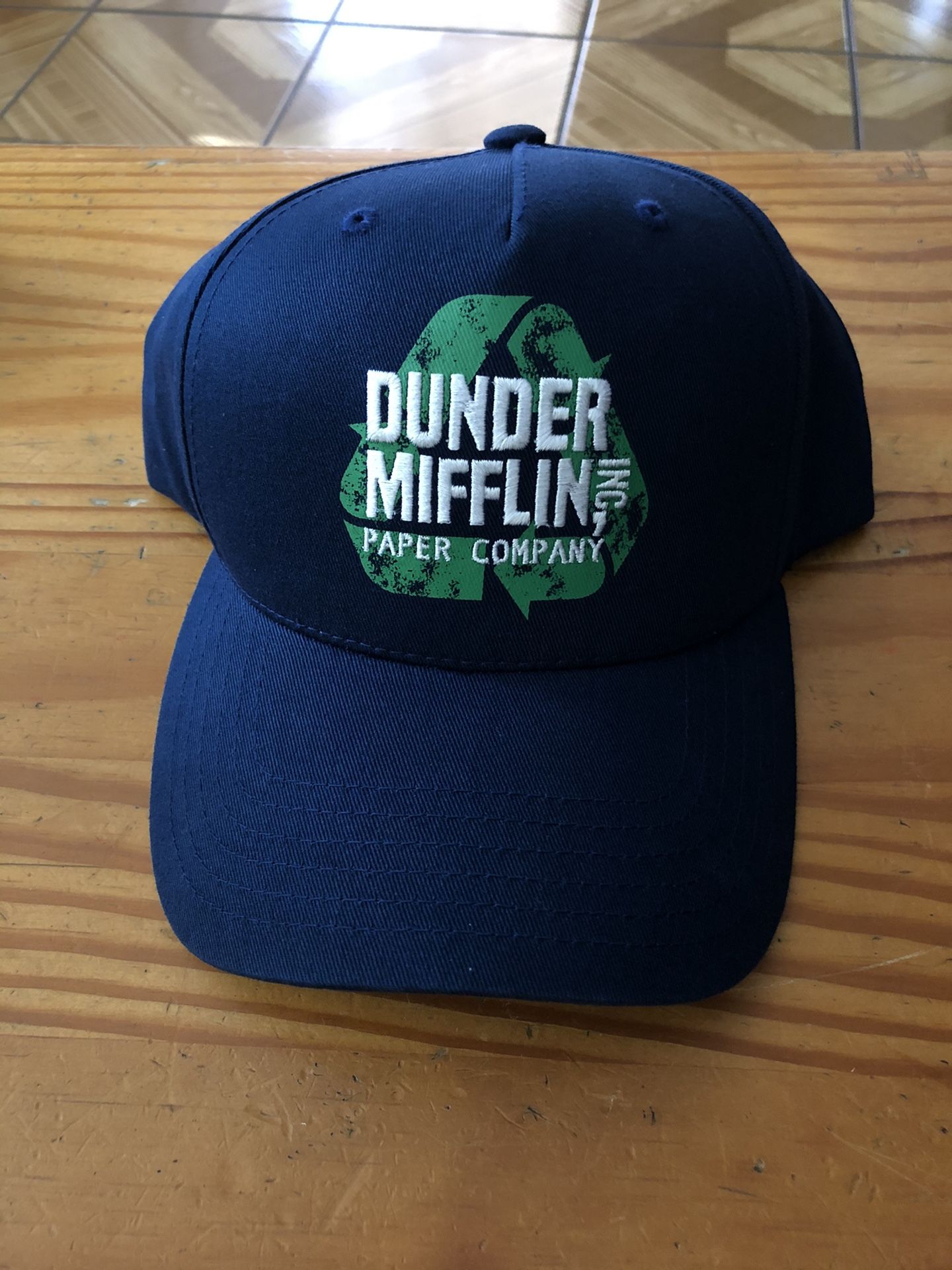 Dunder Mifflin Paper Company Official Blue Snapback Hat The Office New With Tags