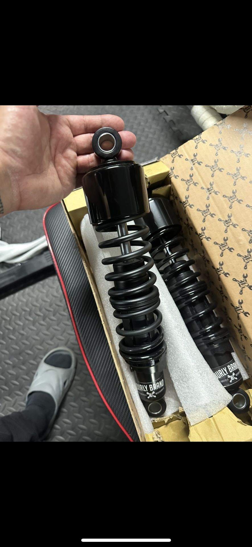 Burly 13" Stiletto Rear Shocks For Harley Davidson Sportster 1986 to 2022 more plush than progressive 412 and drag specialties