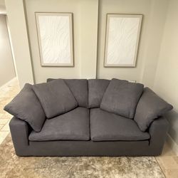 Restoration Hardware Luxe Cloud Couch 7ft - RH Sofa in Fog Grey