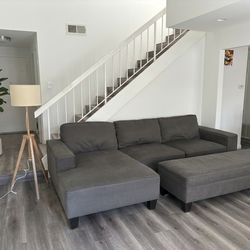 HUGE Costco Marbella Sectional + Storage Ottoman - No Pets/Smoke!