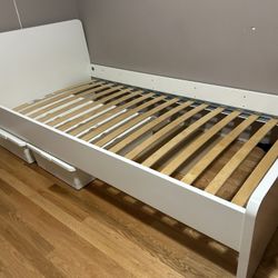 IKEA Twin Bed With Costco Gel Memory Foam Mattress 