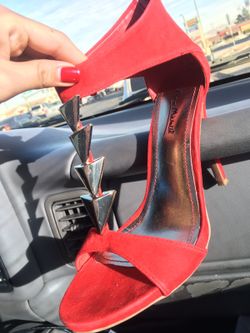 Red and gold heels