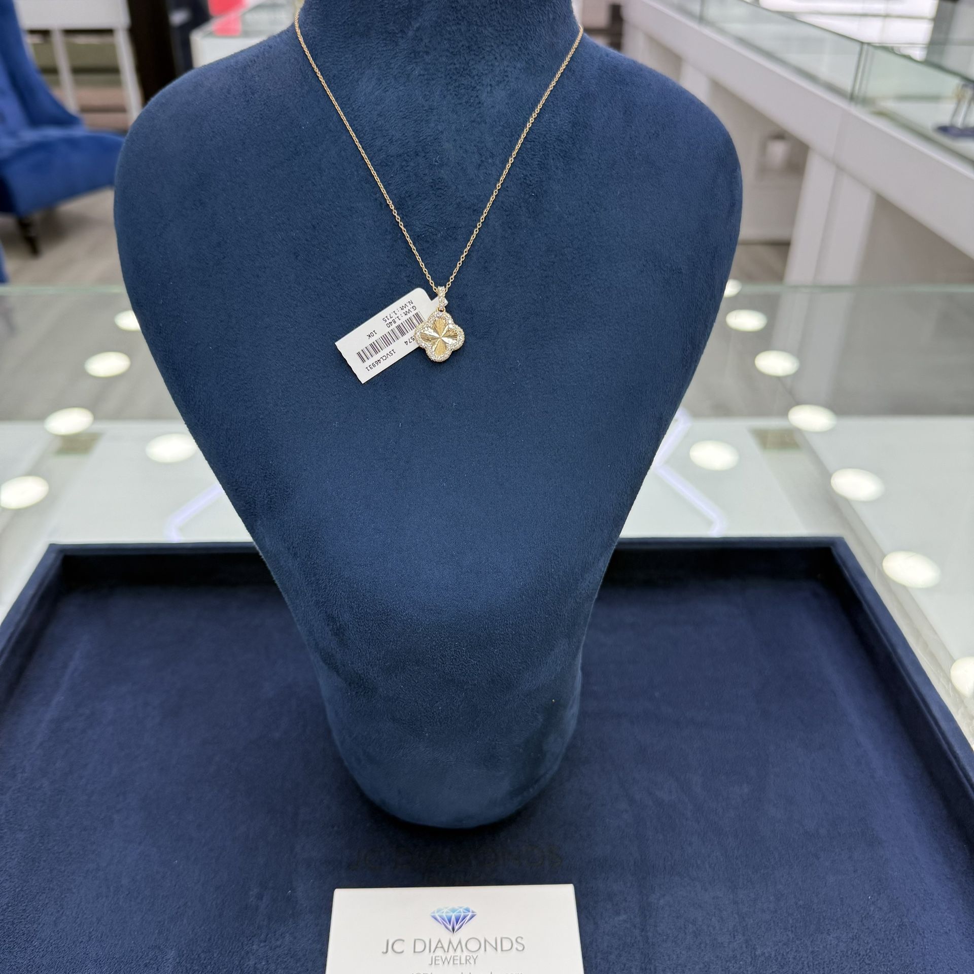 Pendant And Chains Diamonds Real Natural 10k Gold