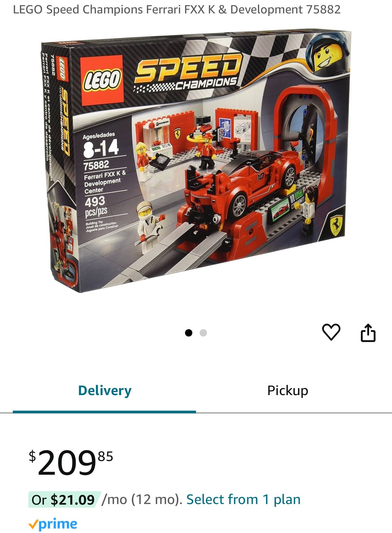 LEGO Speed Champions Ferrari FXX K & Development 75882