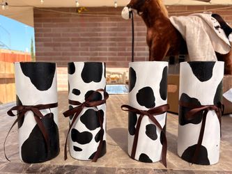 Cow print Vases