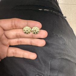 solid 10k nugget earrings 