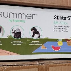 Summer Infant 3Dlite ST Convenience Stroller, Black & Gray - Lightweight